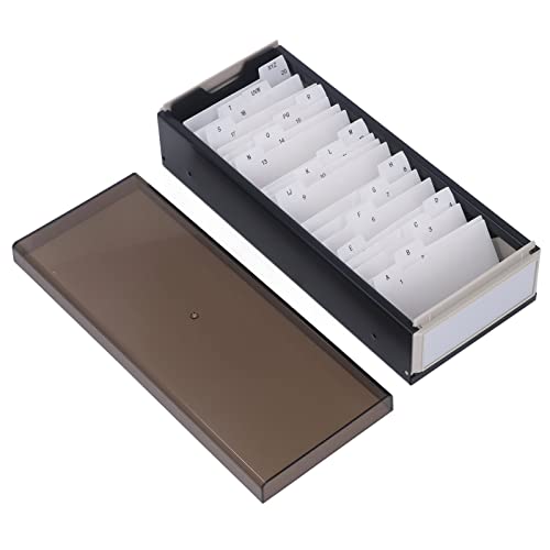 Porte-cartes de visite Rolodex rotatif noir pour 800 cartes A-Z