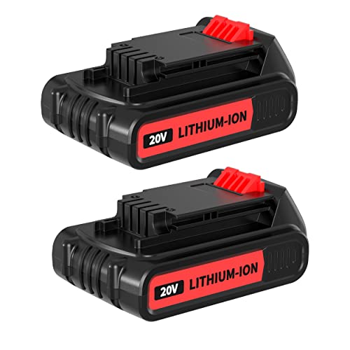 Powtree Upgraded 3800Mah 2Packs 20V Lithium Battery Lbxr20 Replace For Black And Decker 20V Max Lithium Battery Lb20 Lbx20 Lst220 Lbxr2020-Ope Lbxr20B-2 Lb2X4020 Lb2X4020 Lbxr2520 Battery #TOP2