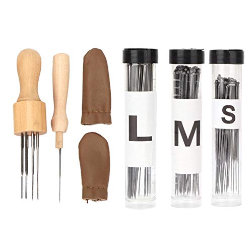 Kits de feltro de agulhas, feltro de lã, cabo de madeira com 8 agulhas Metal duro e resistente confo