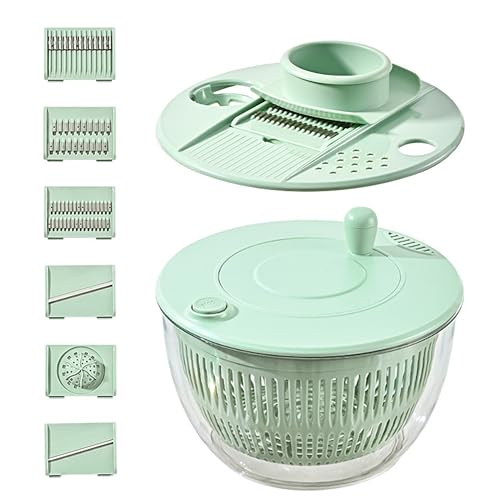Large Capacity Green Salad Spinner, 4.24 Quart Lettuce...