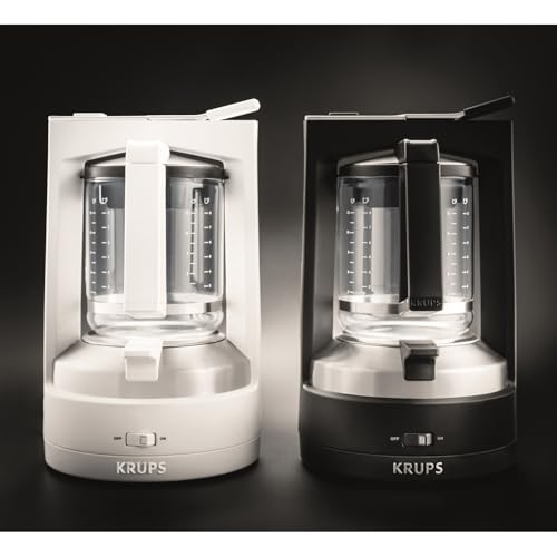 Krups Filterkaffeemaschine T8, 850 Watt, Kaffeemaschine mit automatische Abschaltung, 8-12 Tassen, 1l Wasserbehälter, beleuchteter Ein- Ausschalter, weiß, KM4682 2