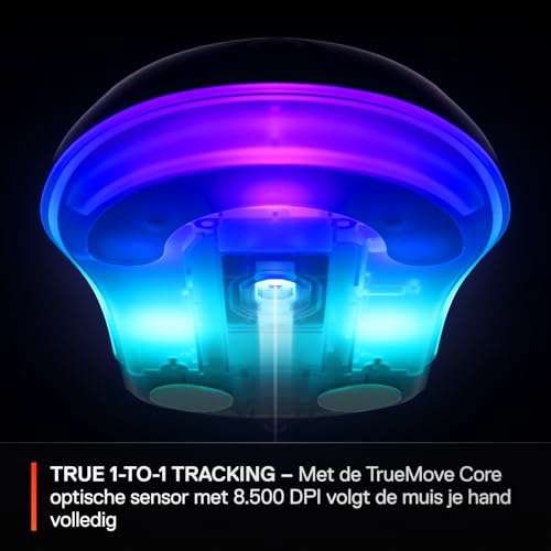 SteelSeries Rival 3 Gen 2-gamingmuis - TrueMove Core optische sensor met 8.500 DPI - Gegarandeerd 60 miljoen muisklikken - Lage latency - Laag gewicht van 77 g - Voetjes van 100% PTFE - RGB - Zwart - Afbeelding 4
