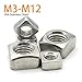 10PCS/Lot M3-M12 304 Stainless Steel Square Nuts Square Threaded Nuts Bolts Industrial Fasteners(M12)