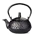 RTYUI Infusor Tetera Cerámica Juego De Tetera Pequeña De Hierro Fundido con Infusor De Acero Inoxidable para Una Persona, Tetsubin Hervidor para Té De Hojas Sueltas Y Bolsitas De Té, Negro 0.3 litros