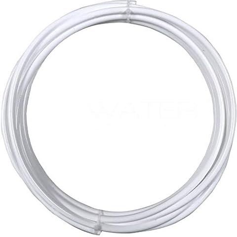 PureWater Filters 1/4" Water Line Tubing - 10 Feet Long, Compatible with Plumbable Single-Serve Brewer Hookups, Refrigerators, & Ice Makers - White Cover