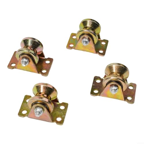 Roulettes à gorge en V pour portail coulissant en acier | Lot de 4 galets 3 cm