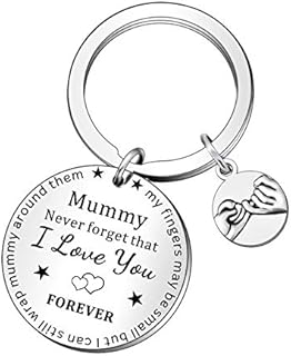 QMVMV Mummy Keyring from Daughter Son Never Forget That I Love You Mom Mum Mothers Birthday Christmas Gifts Women Keychain