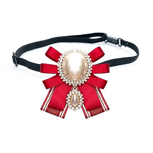 Image of women's shirt rhinestone large bow professional stewardess student big bow Brooch