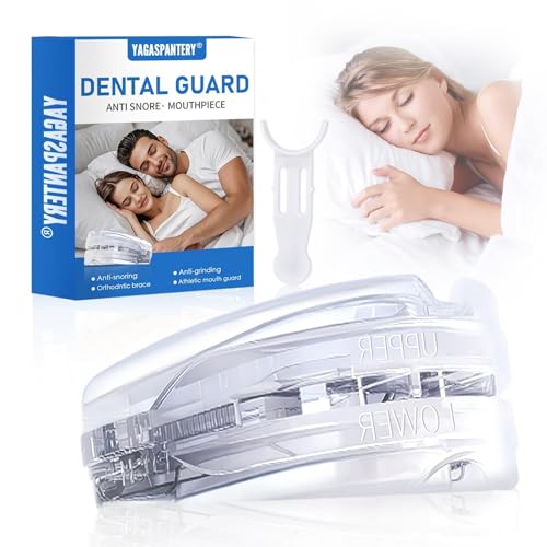 Anti Snoring Mouthpiece Snoring Splint Against Snoring and Crunch Washable and Reusable Snoring Stopper Crunch Splint for Night Bite Splints for Men and Women