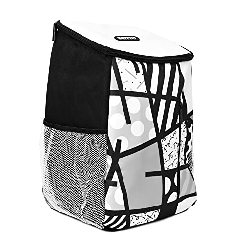 Romero Britto Insulated Cooler Backpack Bag - Black Landscape2