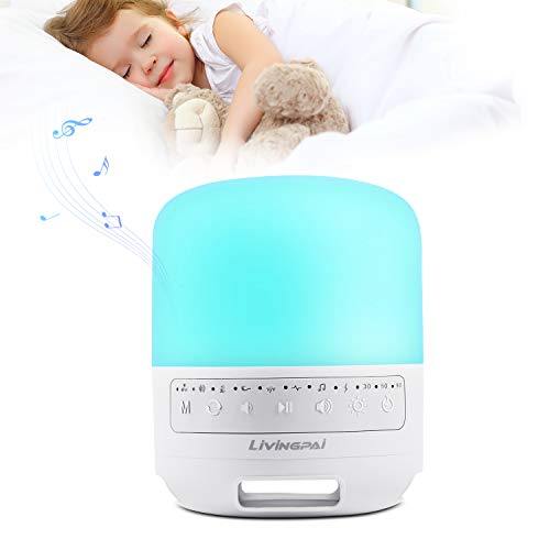 Image of LiviNGPAi White Noise Machine with Adjustable Baby Night Light for Sleeping, 35 Hi-Fi Natural Soothing Sounds & Timer, Sleep Therapy for Baby, Toddlers, Adults, Home