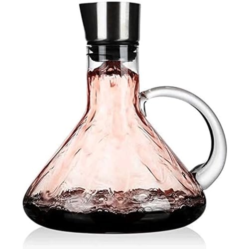 OATTIS Ispessimento Aeratore del Vino personalità Decanter per Whisky Set Cascata Inciso Decanter Veloce Decanter in Vetro di Cristallo Pentola