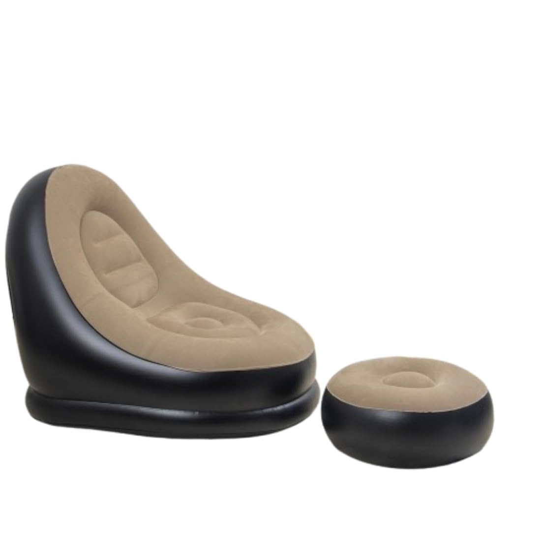 Inflatable Recliner Sofa for Ultimate Relaxation | Inflatable Brown Lounge Chair with Footstool, Durable Material, Lightweight & Portable, Ideal for Home, Office,-image-15