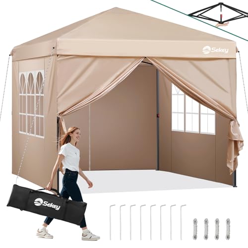 Sekey Pop Up Pavillon 3x3 Wasserdicht Stabil Winterfest, Faltpavillon...