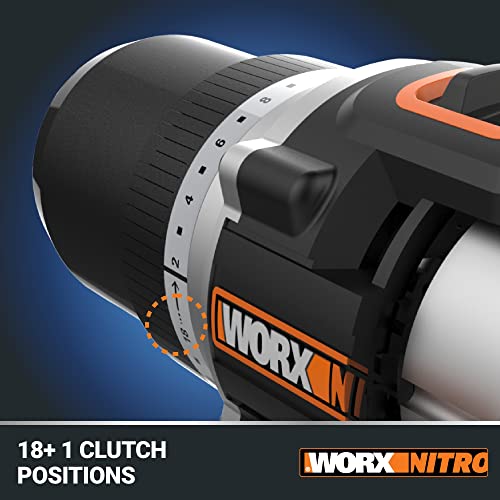 Worx Wx130L 20V Nitro Compact Brushless 1/2” Drill/Driver With Power Share - (Batteries & Charger Included) #TOP4