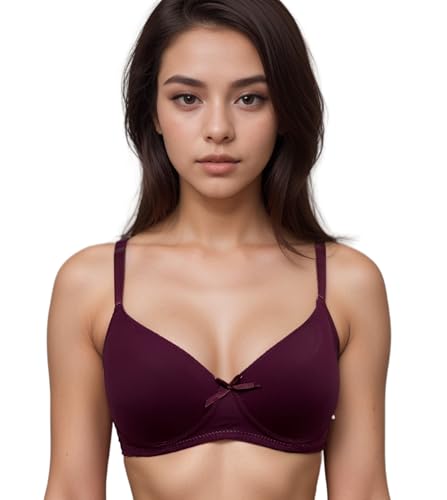 Image of Viola's Secret 6 Pack of Color Print T-Shirt Bras B Cup C Cup and D Cup