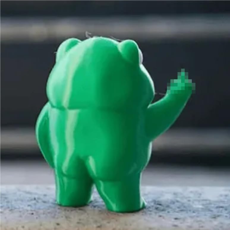 Miniatura 3 de Figura de rana rebelde, estatua de rana linda de 3.3 pulgadas, estatua de jardín de rana para decoración de rana al aire libre, divertidas