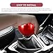 Merdege Ball Shift Head, Manual Transmission Metal Gear Shift Knob, 5-Speed Gear Lever with 3 Adapters, Universal for Most Cars (Red)