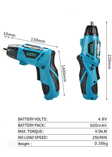 Zowaysoon Electric Power Drill Driver 4.8V Cordless Drill Electric Screwdriver Variable Speed Adjustable Electric Impact/Hammer Drill/Small Drill For Drilling Wood,Plastic Diy Drilling #TOP6