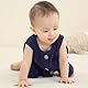 COOKY.D Unisex Neugeborene Jungen Baumwolle Ärmelloser Strampler Sommerkleidung Mädchen Body Outfits, 3-6 Monate, Dunkelblau