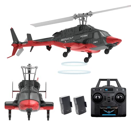 ヘリコプターモデルA61リモコン多目的ヘリコプター6軸ジャイロスコープ、高サスペンション圧力計、高流量光学ポジショニング(デュアルバッテリーリモコン)、14歳以上の大人に適しています。のサムネイル