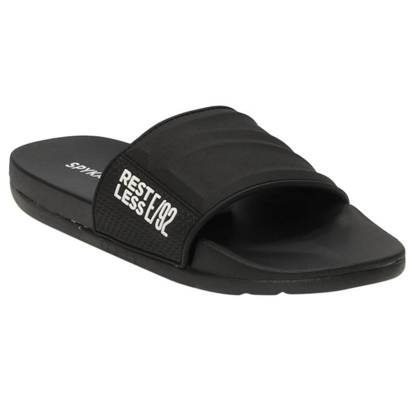 Spykar Men Black Sliders (B0D731572Z) Amazon Price History, Amazon Price Tracker