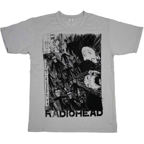 Radiohead Scribble Official Tee T-Shirt Mens Unisex (Large) Grey