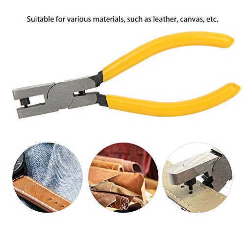 Bagima Locher Zange Gelb, 1 mm Locher, Lederband, 22 x 8 x 1 cm, Manuell, Kohlenstoffstahl, Gelb, Leder