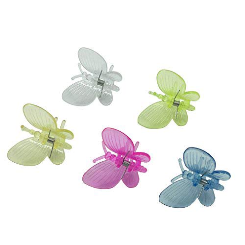 Vtete 30 PCS Butterfly Orchid Clips and Plant Grafting Clips 5 Colors Plant Flower Stem Hooks