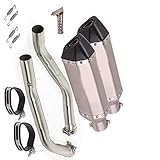 Vollständiges Auspuffsystem-Schalldämpfer-Verbindungsstück mit mittlerer Spitze für Kawasaki für Ninja ZX14R ZZR1400 2006 2007 2008 2009 2010 2011 2012 2013 2014 2015 2016