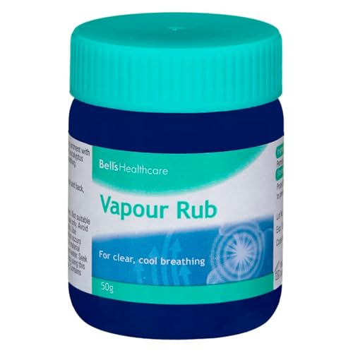 Bell's Healthcare Vapour Rub 50g | Traditional Mentholated Chest Rub for Cough, Cold, Nasal Congestion & Muscle Relief | Eucalyptus & Menthol Balm for Clear Breathing | Soothing Vapour Inhalation