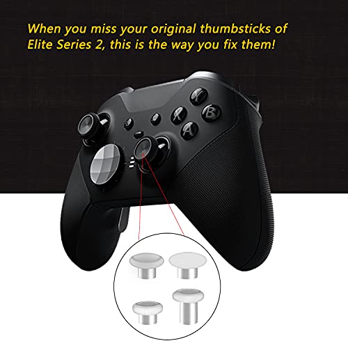 Image of EASEGMER Elite Series 2 Swap Thumbsticks, 6 in 1 Plating Metal Magnetic Joysticks Grips for Xbox one Elite Series 2 Controller