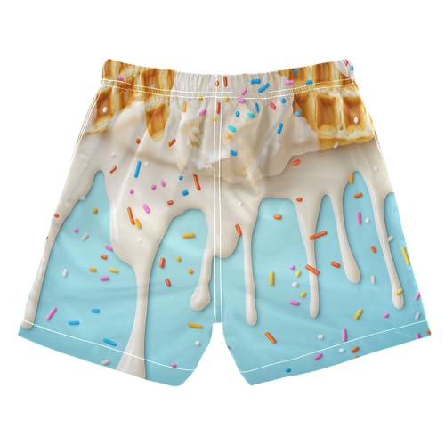 Ice Cream Boys' Swim Trunks Quick-Dry Fabric Lightweight & Breathable for Beach Pool2
