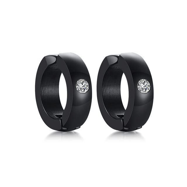 VIENS Fashion Punk Non-Piercing Ear mens jewelry Earring) Stainless Steel Clip-on Earring For Boys Crystal Stainless Steel Clip-on Earring (B0B5DYN9MD) Amazon Price History, Amazon Price Tracker