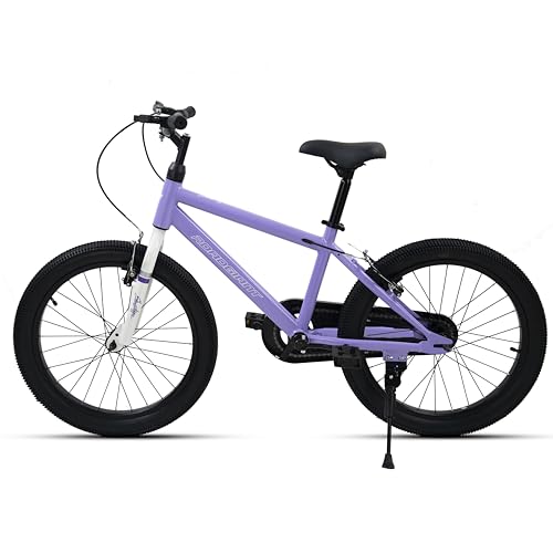 Image of ROADGIANT Showstopper, 20 T, Kids Bicycle, Single Speed, Steel Frame Cycle, Ideal for 6+ Year, Unisex, 20-inch, Dual Colour, Black (Purple)