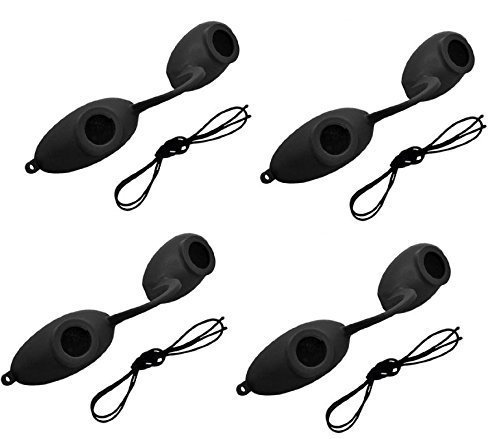 EVO FLEX Sunnies - Gafas de bronceado flexibles para cama de bronceado UV, paquete de 4 unidades, color negro, cumple con la FDA