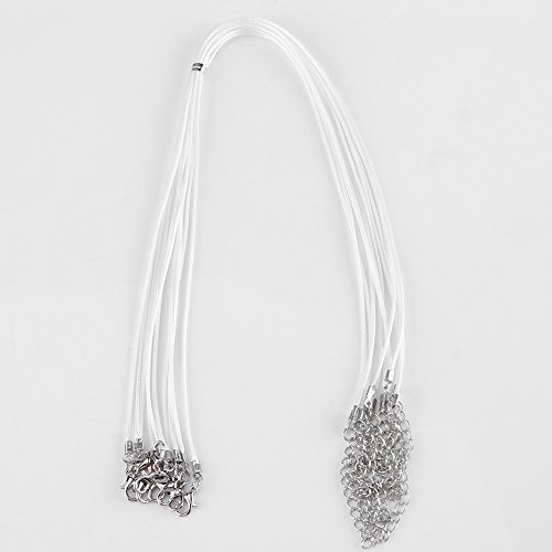 10Pcs Necklace Cord, Necklace String Rope with Clasp Bulk Waxed Cotton Cord for Charms Pendants Bracelets, Necklaces
