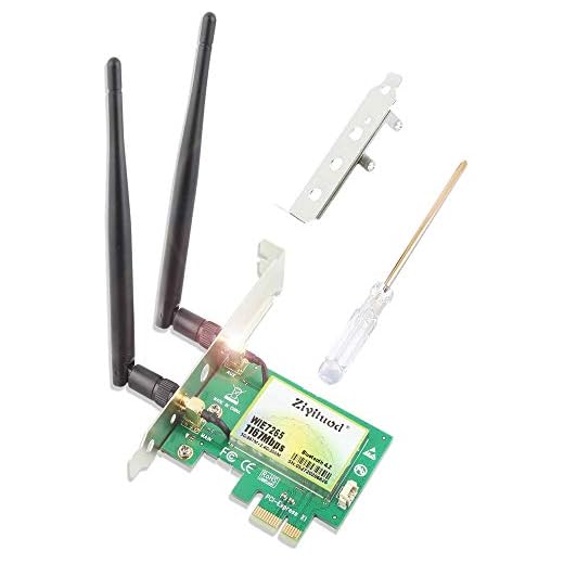 Ziyituod Tarjeta WiFi, AC inalámbrico de 1200Mbps con Adaptador Bluetooth 4.0, Tarjeta de Red WiFi PCI Express (PCIe) Tarjeta de Banda Dual (2.4GHz / 5GHz) PCI-e para Juegos de Escritorio/PC