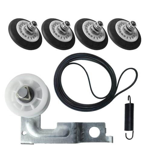 Upgraded 4581EL2002C Dryer Repair Kit dryer roller kit for LG Kenmore Dryers Includes 4581EL2002C Dryer Drum Roller 4561EL3002A Dryer Idler Pulley 4400EL2001A Belt by KitFit - Used condition - US$13.95