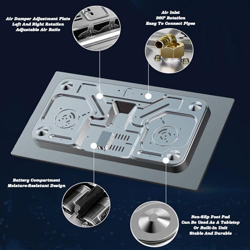 Estufa a gas de 2 puestos portátil para mesa miniatura 5