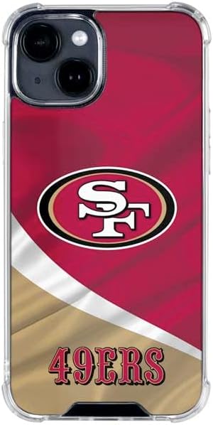 Skinit Clear Phone Case Compatible with iPhone 15 - Officially Licensed NFL San Francisco 49ers Design