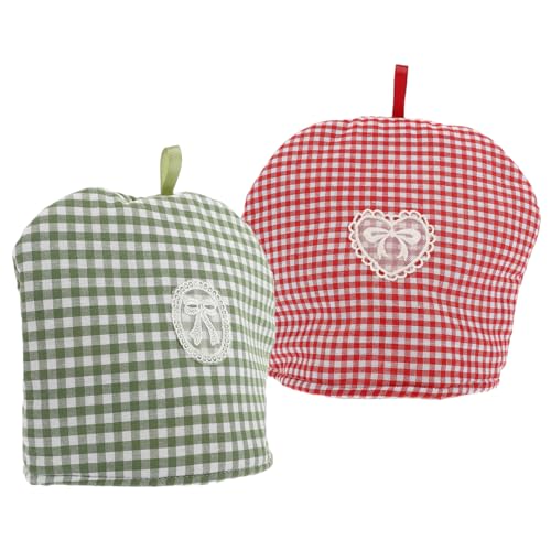 PRETYZOOM 2Pcs Decorative Tea Cozy Insulated Teapot Cover Reusable Kettle Warmer Fits Teapots for Tea Parties Material for Use