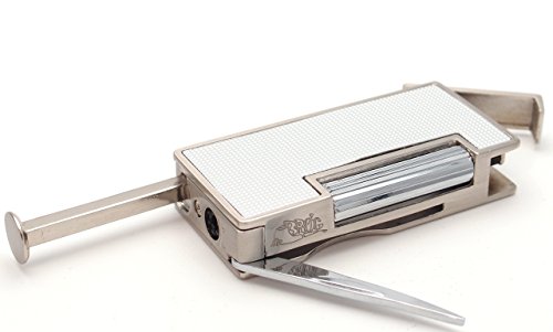 Tobacco Pipe Flint Stone Lighter with Built-in Pipe Tools - Tamper & Reamer - Strong Durable Built