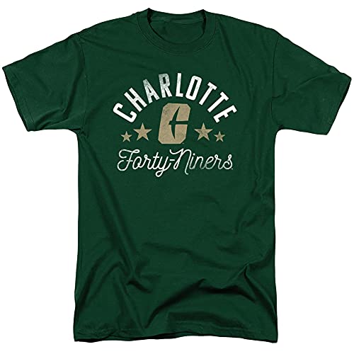 University of North Carolina at Charlotte Official Forty-Niners Unisex Adult T-Shirt Hunter Green Large