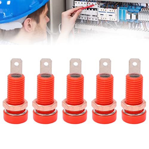 Conectores banana hembra 4mm rojos, pack 10 unidades miniatura 7