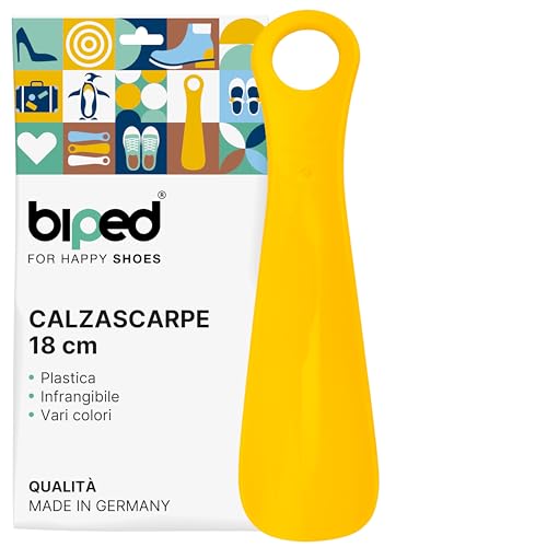 biped calzascarpe in plastica 18 cm – Mini leva scarpe ergonomico da viaggio – Perfetto per bambini e adulti – Accessorio compatto e pratico z2798(giallo)