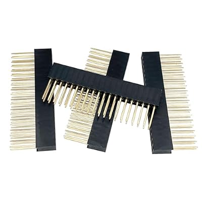 2x20 0.1 Inch Pitch Bread Board PCB Connector Extra Tall Female Stacking Header,Needle Length 0.43in(Pack of 10)