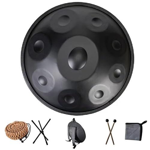 Handpan 22 Inch 9 Notes Tambores de acero negro