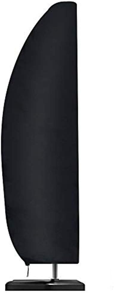 Estefanlo Parasol Cover, Waterproof, Windproof, Heavy Duty Rip Proof 210D Oxford Fabric Extra Large Cantilever Umbrella Cover with Zip (265 x 40/70 / 50 cm) - Black