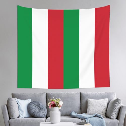 Tapisserie drapeau italien grand format JEJEA tissu lavable decoration murale